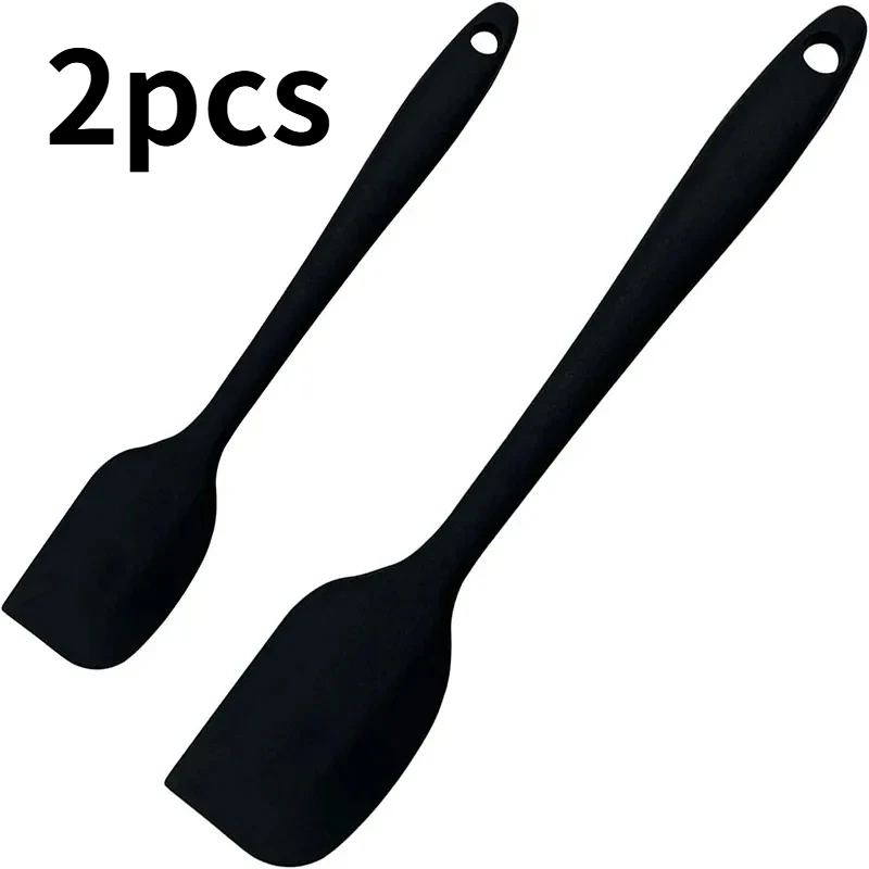 2-Piece Silicone Spatula Set – Nonstick Baking Spatulas, Heat-Resistant Cooking Spatula & Pastry Scraper for Cake Decoration