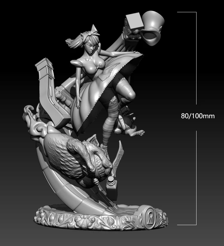 80mm 100mm Resin Model Kits Pretty Girl Figure Sculpture Unpainted No Color RW-873