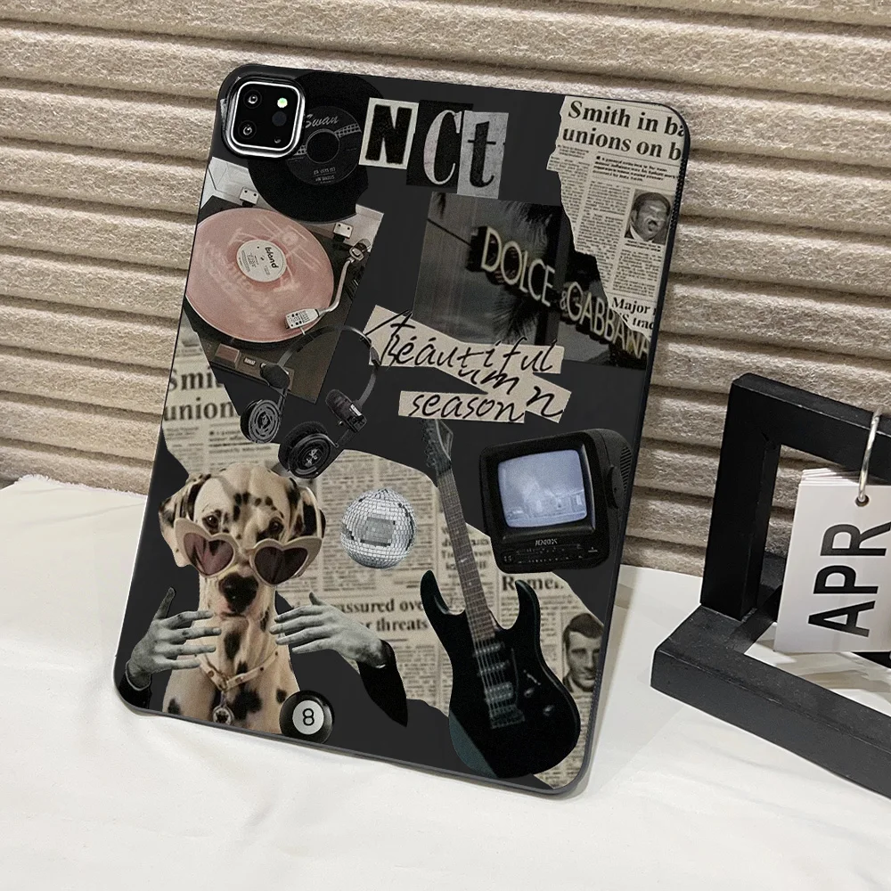 Retro Collage Dalmatian Y2K Edgy Stylish Matte Tablet Case