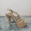 Large Size 43 Women Sandals 14CM Super Sexy Platform High Heels Ankle Strap Sandals Open Toe Gladiator Party Dress Wedding Shoes 4