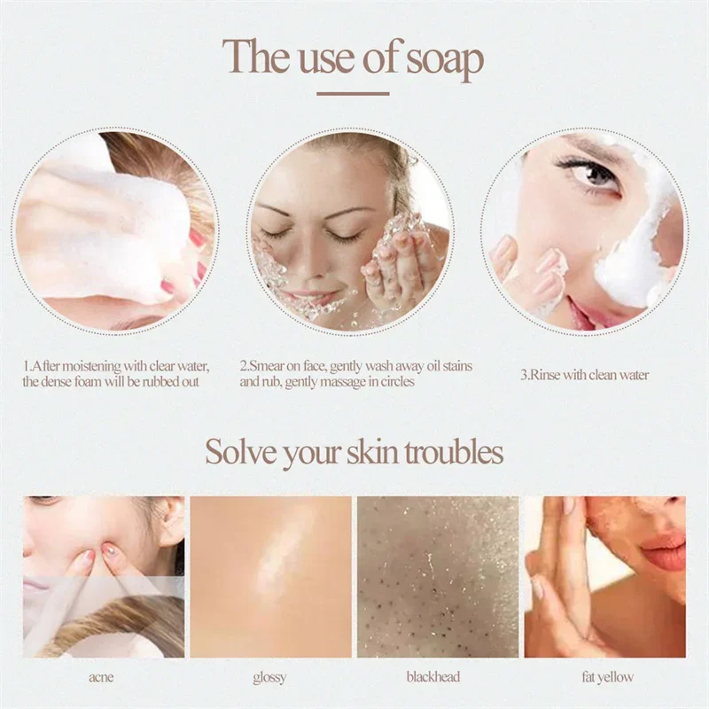 Rice Milk Soap Handmade for Skin Cleaning