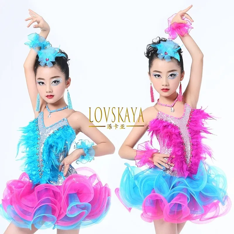 

Новая одежда для латиноамериканских соревнований с яркими бриллиантами для девушек, профессиональная одежда для выступлений