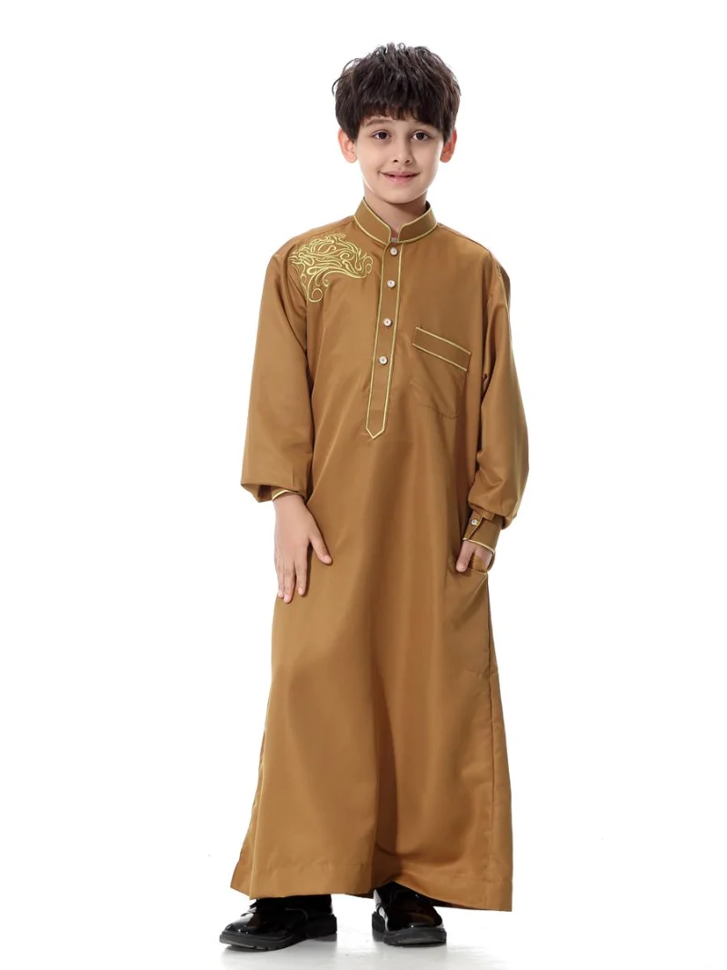 

Muslim Boys Kids Saudi Robe Thoub Jubba Thobe Daffah Arab Dress Islamic Clothing Maxi Gown Abaya Ramadan Thawb Middle East New
