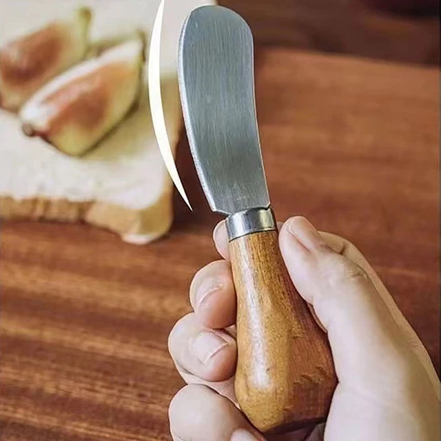 Couteau à Pizza avec manche en bois, coupe-Pizza en acier inoxydable,  accessoires de cuisine - AliExpress