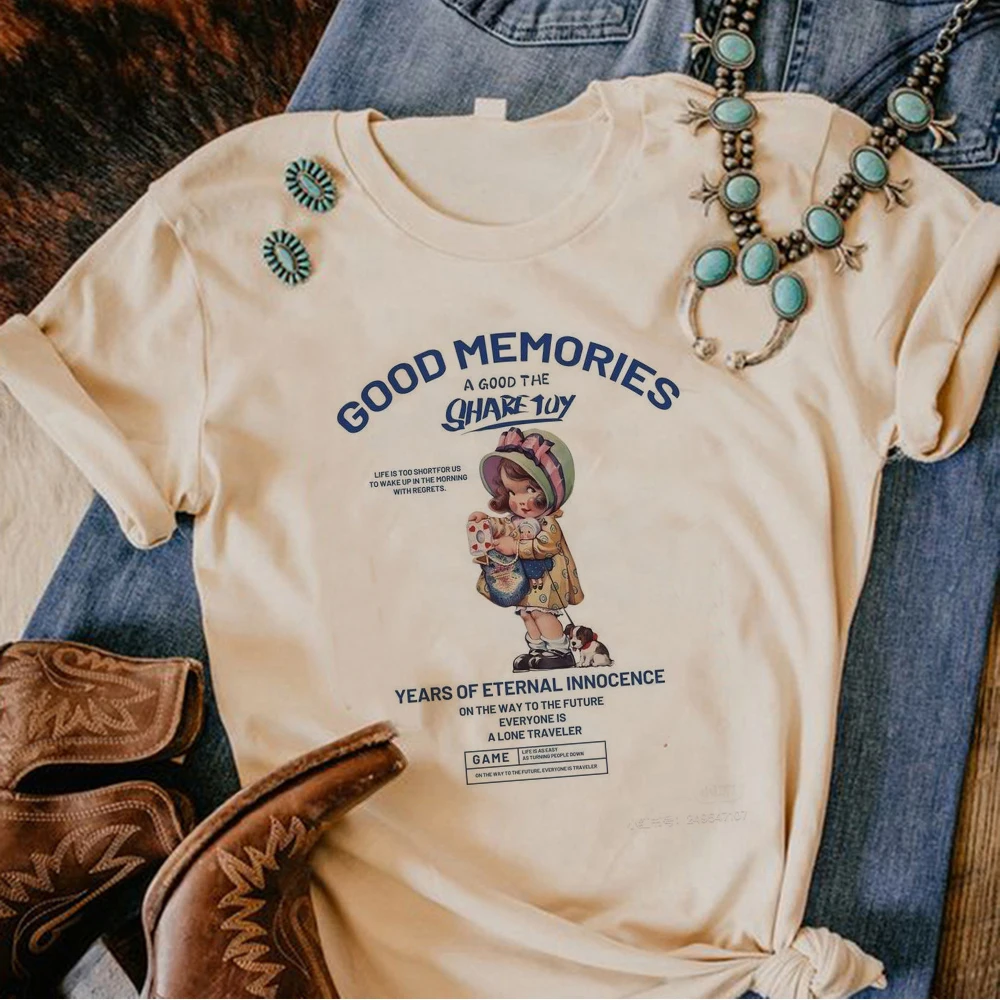 

Vintage Y2k t shirt women anime top girl manga clothes