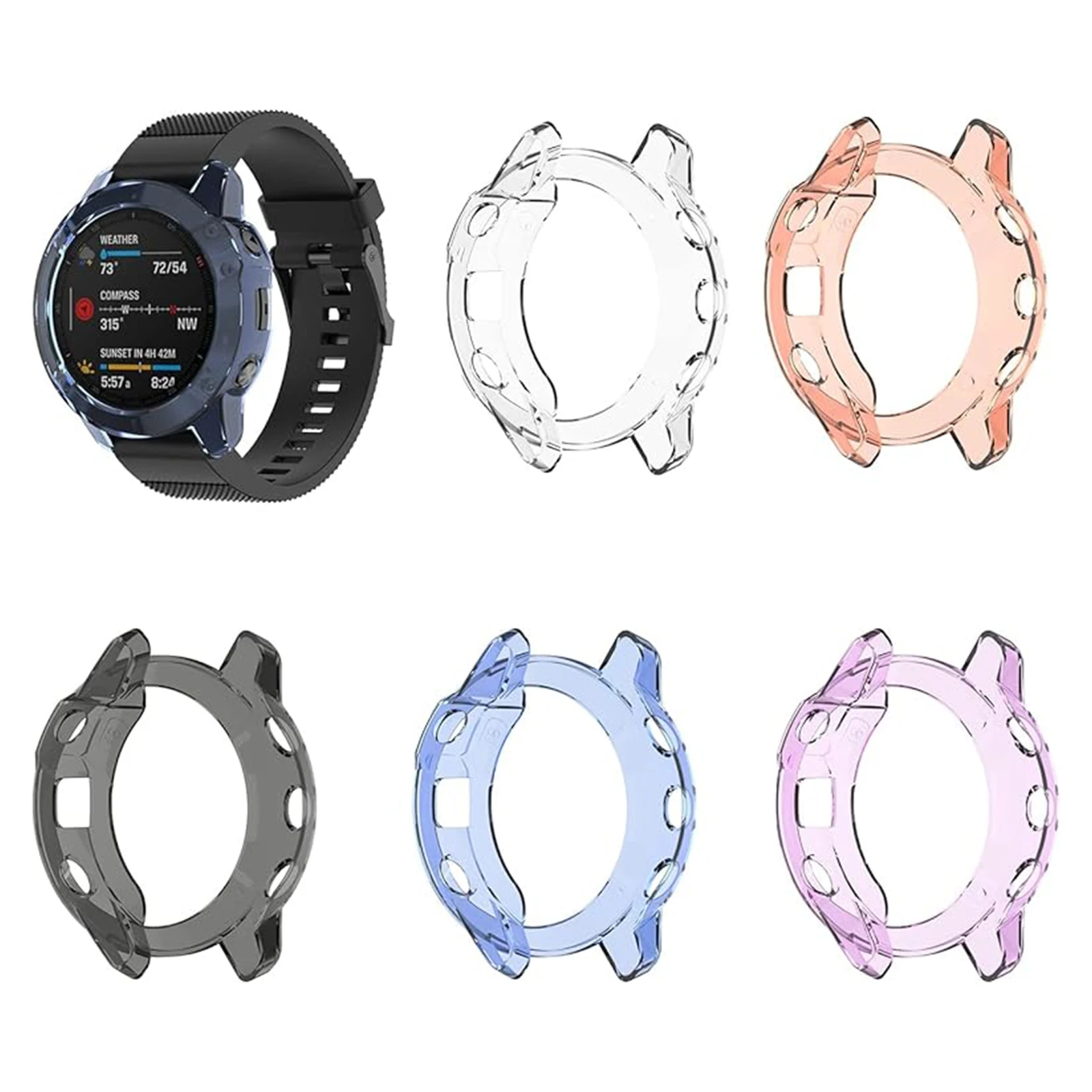 Clear TPU Screen Protector Cover - Premium Protective Watch Case Bumper Shell