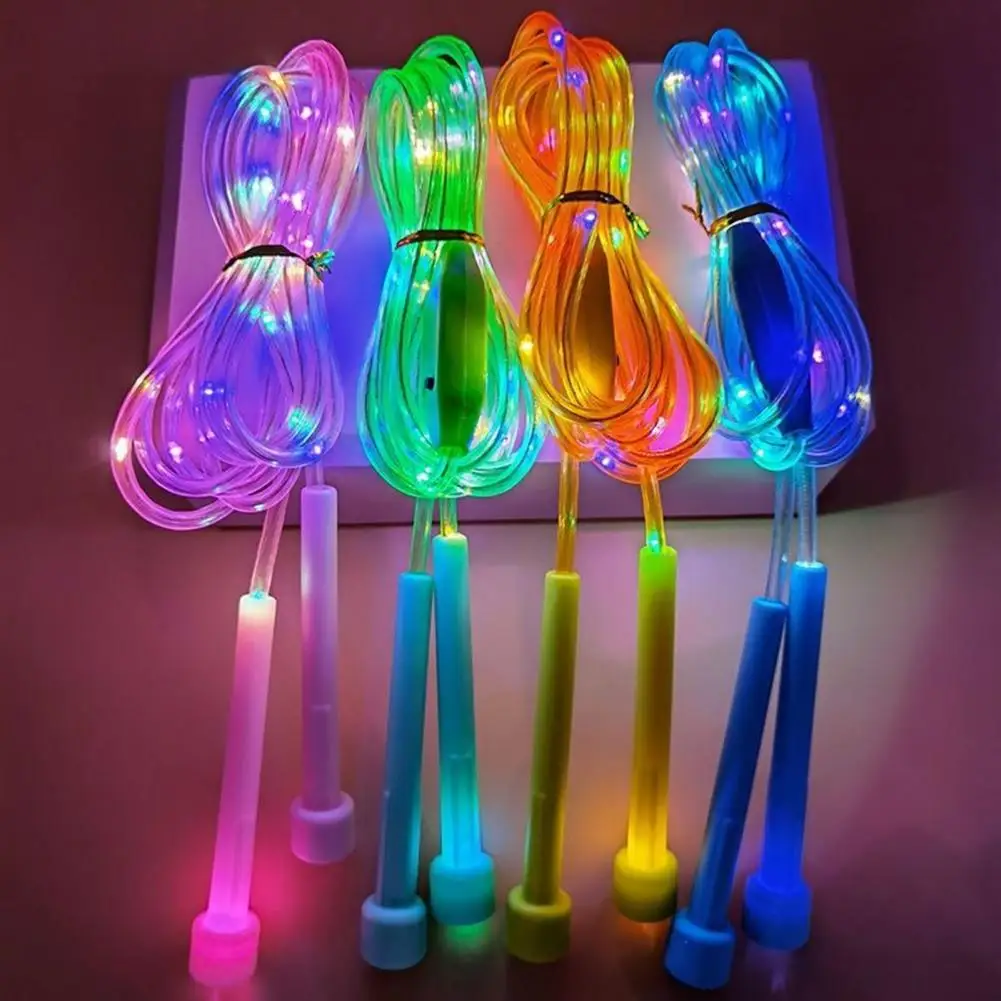 

Children Skipping Rope with LED Colorful Light Battery-operated Comfortable Grip Electronic Luminous Jump Rope Fitness Equipment
