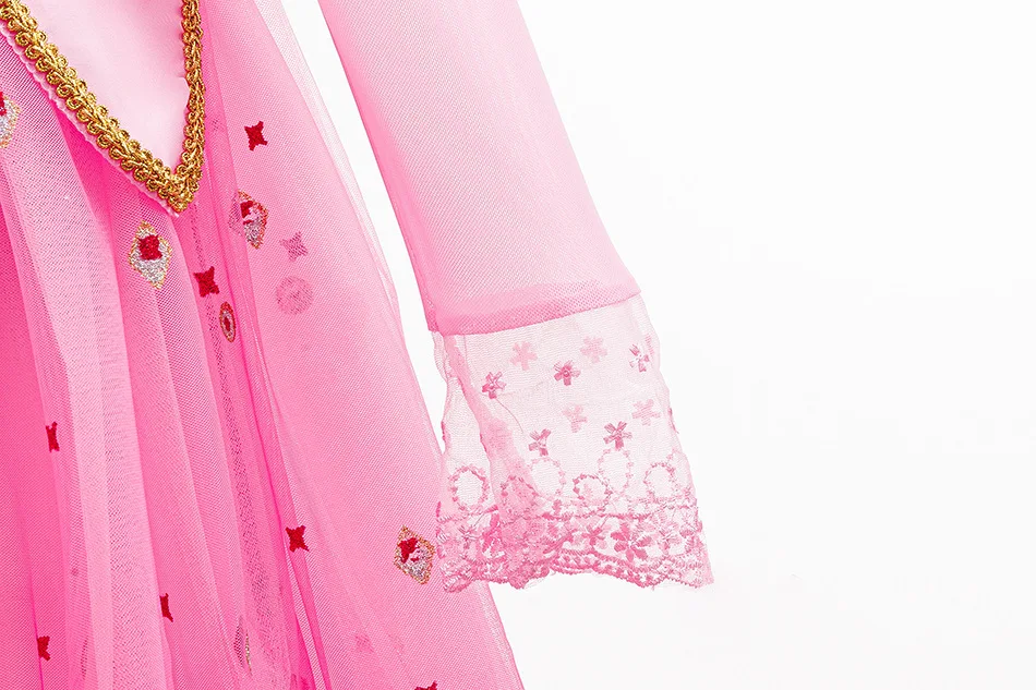 Exquisite Elegante Prinzessinnen-Puffball-Kinderkostüme Aurora Rollenspiel Halloween Geburtstag Karneval Party Dornröschen Königliche Kleider – Detail 7