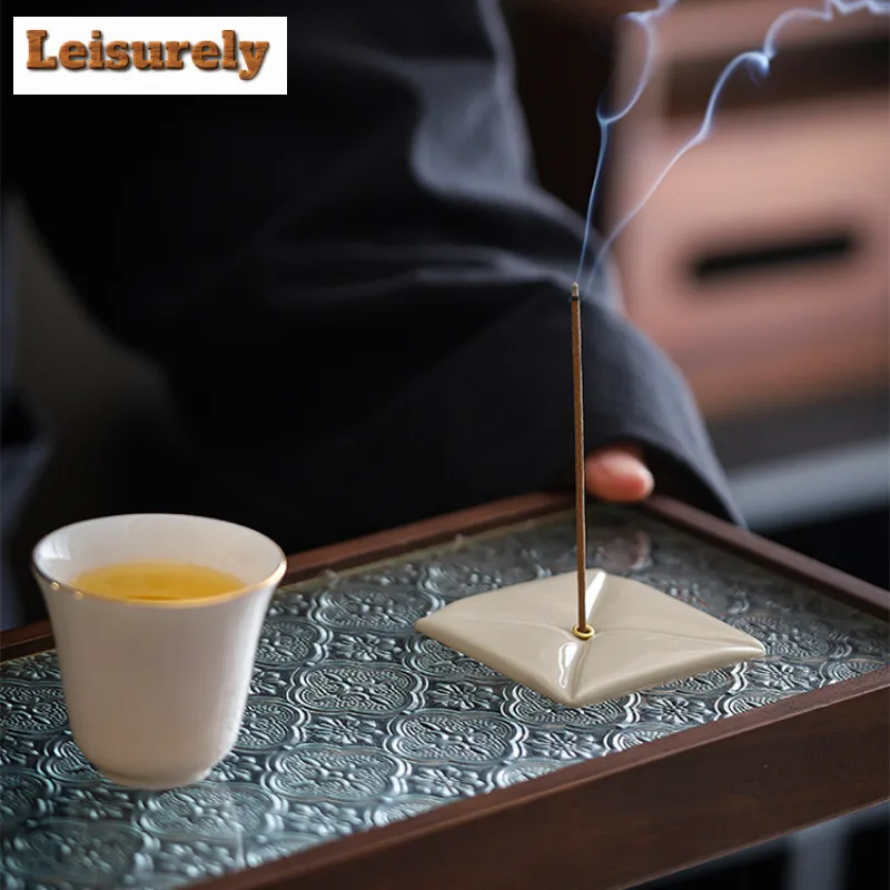 Square Incense Holder Mist Smoking Steamers Incense Burners Aromatherapy Scented Aromatic Candles Censer Tea Items Decoration