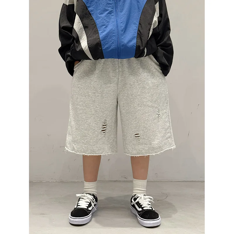 Baoduo children's clothing boys summer ripped pants shorts new medium pants thin sweatpants tide