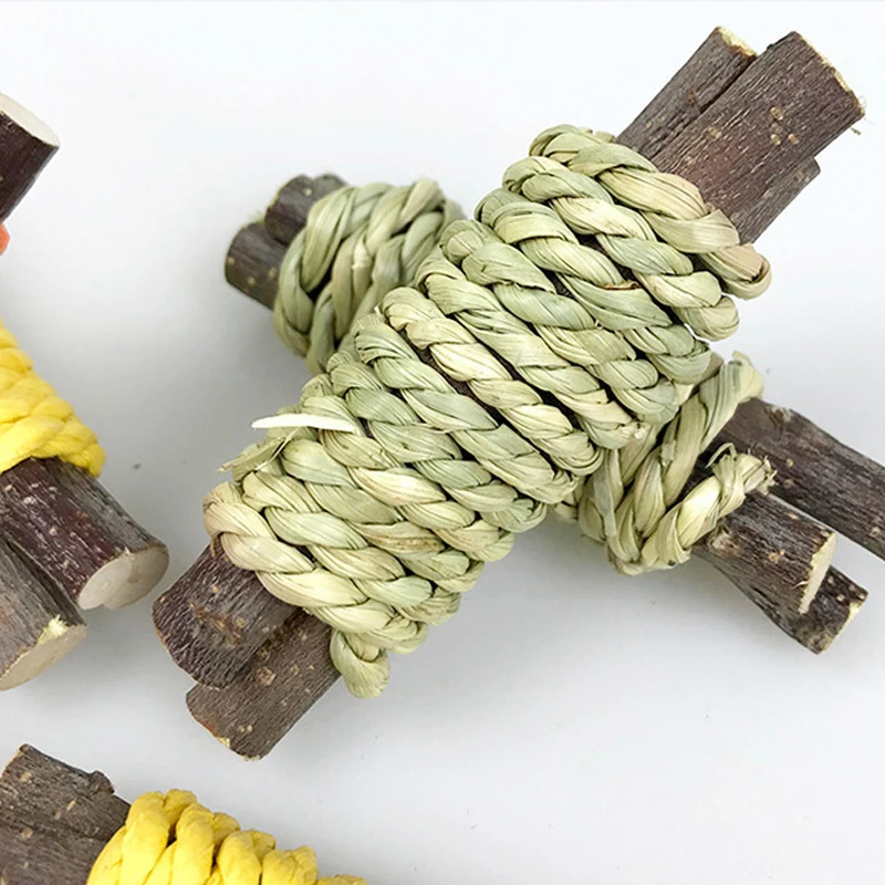 Pet Chew Toys 3 Pieces Rabbit Toy Hamster Chew Toys Set Molar Teeth Care for Pet Rat Guinea Pigs Wooden Branch pet chew toys,pet toys,pet teeth grinding toy,hamster toy