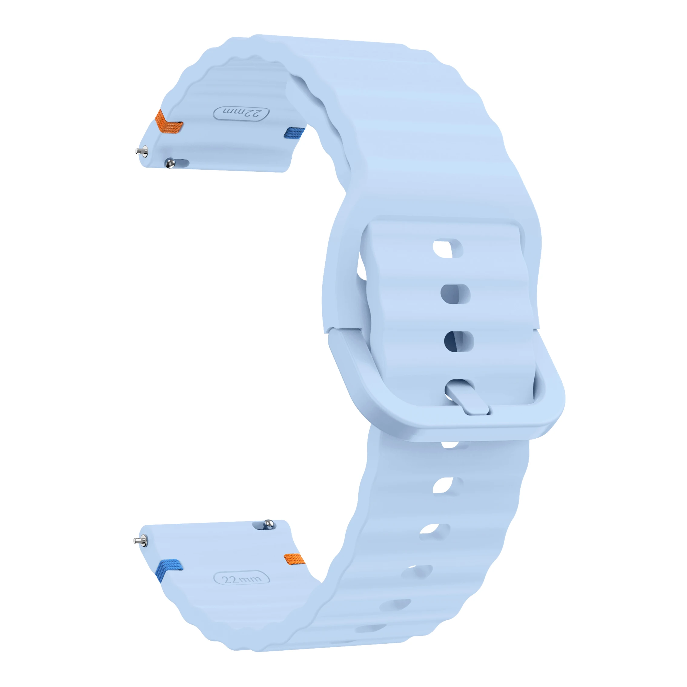 Premium 22mm Silicone Sport Watch Strap - Universal Replacement Wristband Bracelet