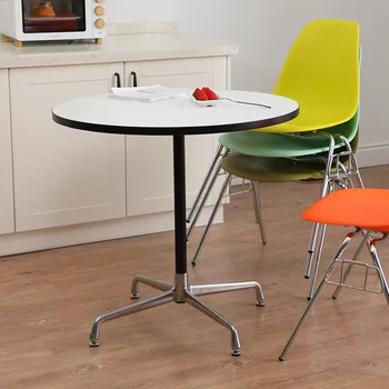 중세풍 원형 테이블, 작은 가정용 식탁, 북유럽 디자이너, 창의적인 간단한 협의 테이블