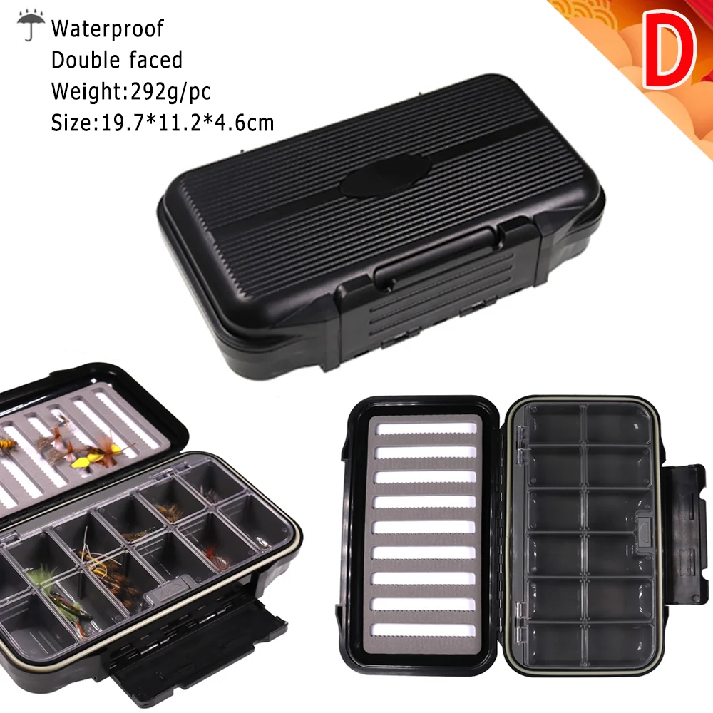1pc Storage Case Waterproof Fishing Fly Box Nymph Streamer Trout