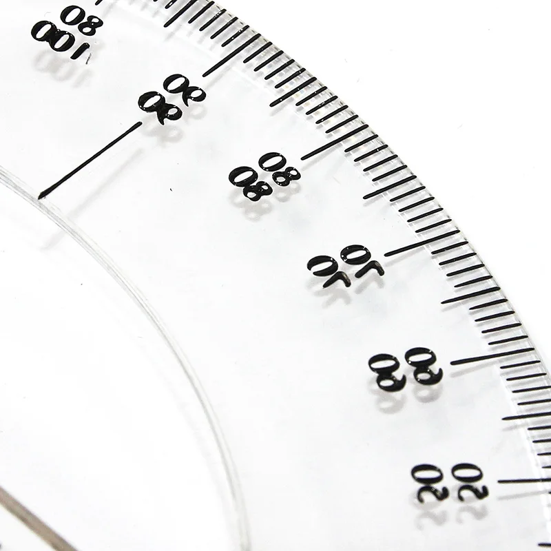 15cm 5.9 in diameter 360 degree thickness measuring angle ruler round ruler accurate mathematical round template digital angle gauge plastic protractor ruler