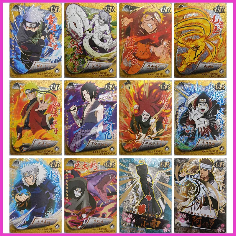 

Anime NARUTO Rare UR Refraction Foil Hatake Kakashi Yakushi Kabuto Konan Ashura Toys for boys Collectible Cards Birthday Present