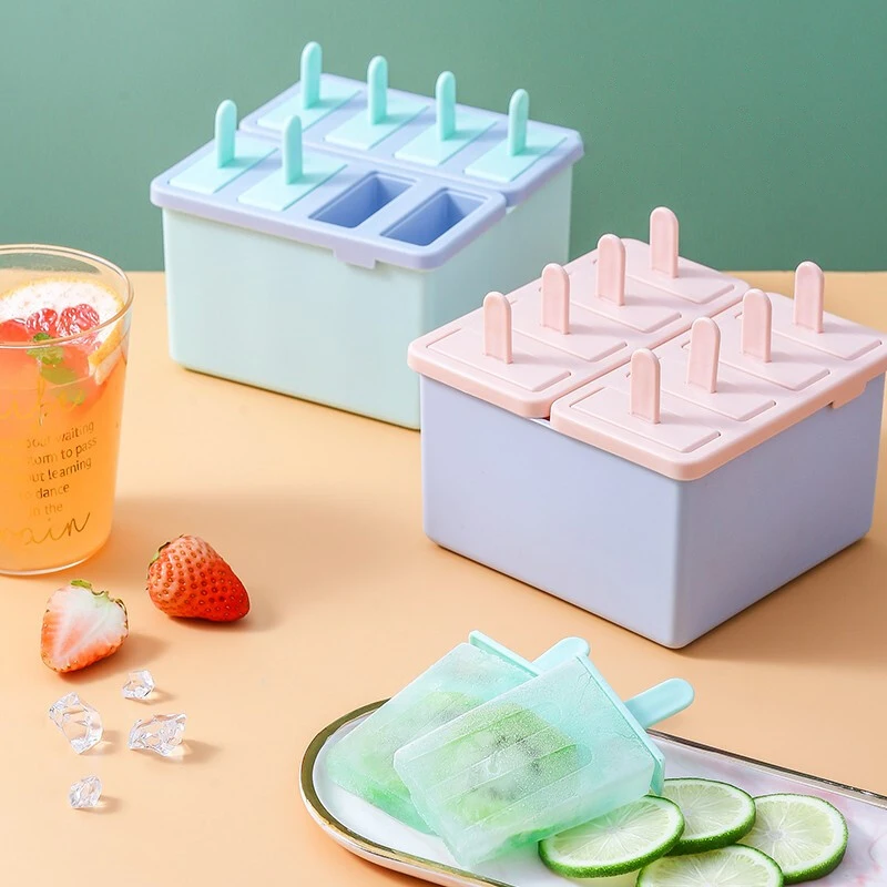 GIANXI Popsicle Mold DIY Homemade Ice Box with Plastic Stick Ice Cream Machine Mould Cube Tray Kitchen Accessories ice mold ice cream molds