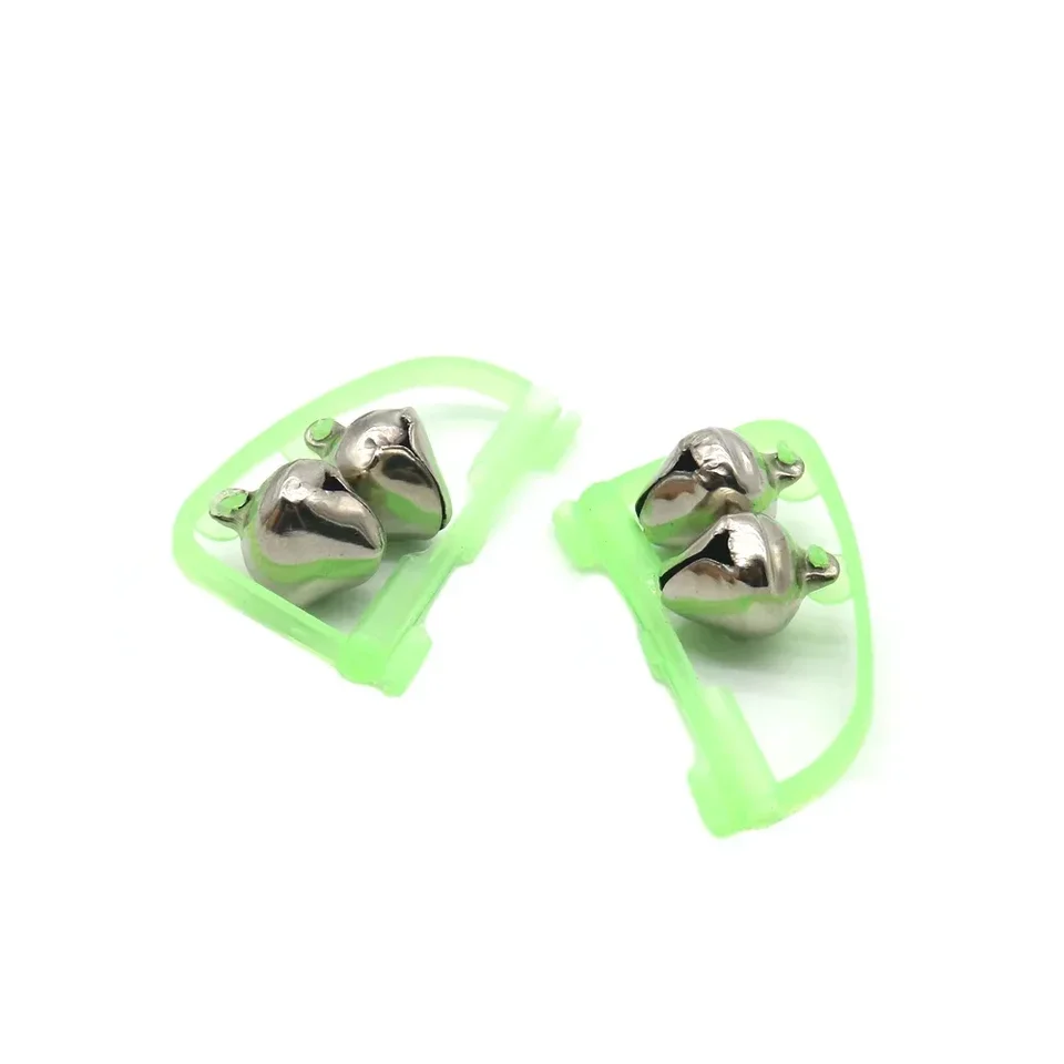Happyyami Fishing Rod Alarm Bells - 20pc Clip-on Twin Bells For Night Fishing