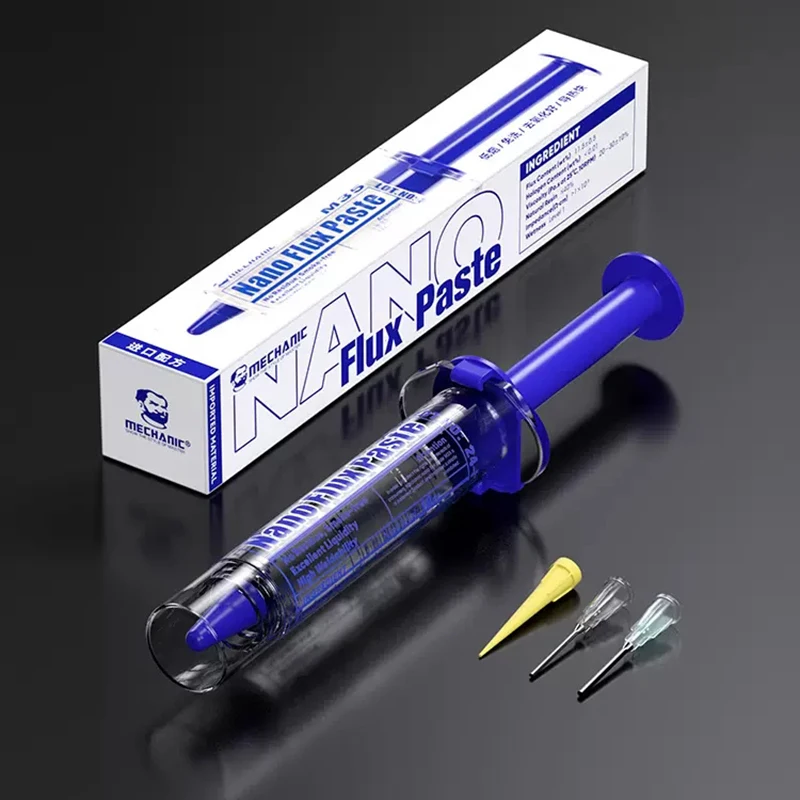 MECHANIC M35 Lead-Free Syringe Solder Flux Paste Transparent Soldering Grease for Mobile Phone Motherboard Repair Welding Tools solder flux paste