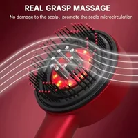 Peigne de Massage électrique Portable à lumière rouge, 3 Modes, peigne Laser pour follicules pileux sur la tête, applicateur d'huile essentielle 3