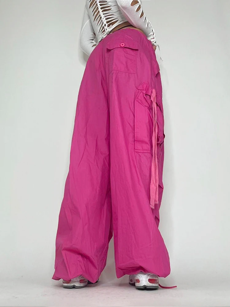 デニム・ジーパン NOT4NERD Nylon Cargo Wide Pants Pink PT042PK 240312_019_GS0503-PG02-