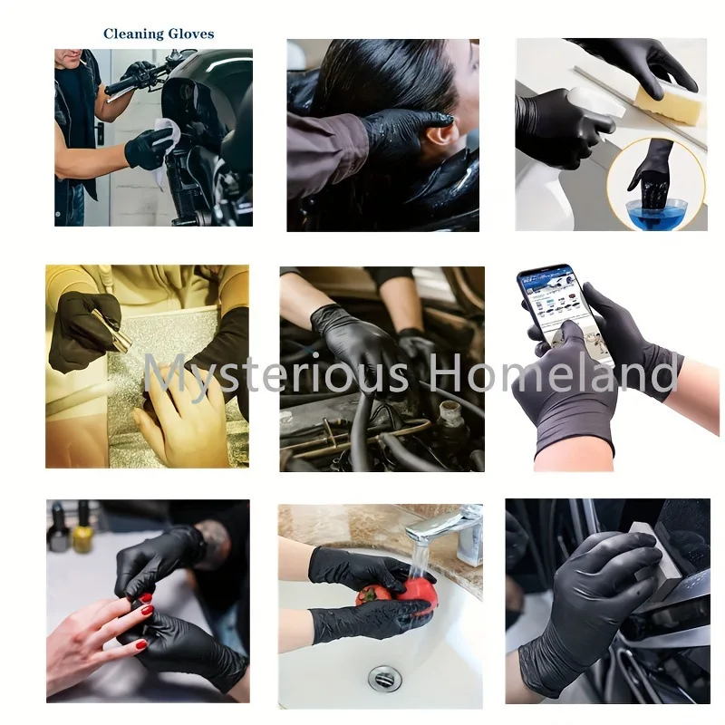 Thickened Disposable Nitrile Gloves for Kitchen Baking Cleaning Hairdressing Waterproof Dishwashing Tattoo Glove odorless