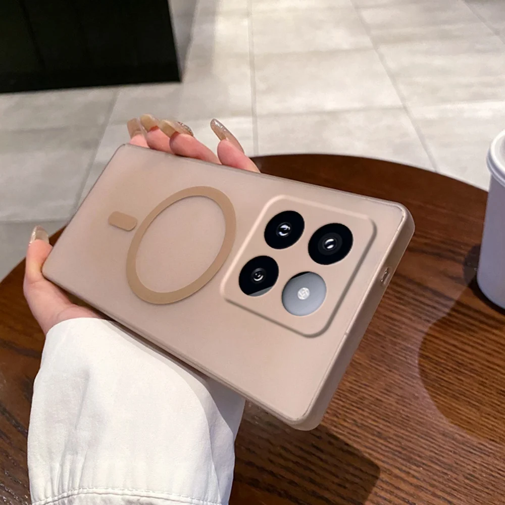 Luxury Matte Candy Transparent Magnetic Phone Case with Magsafe Wireless Charging Compatibility