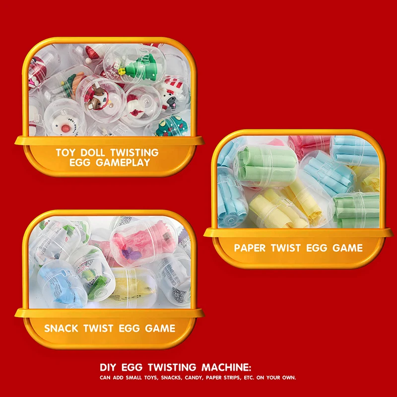 X'max Gift Christmas Toys Gashapon Machines with 6 Random Capsule Toys Egg Twisting Machine Cardboard Box Surprise Blind Box 6