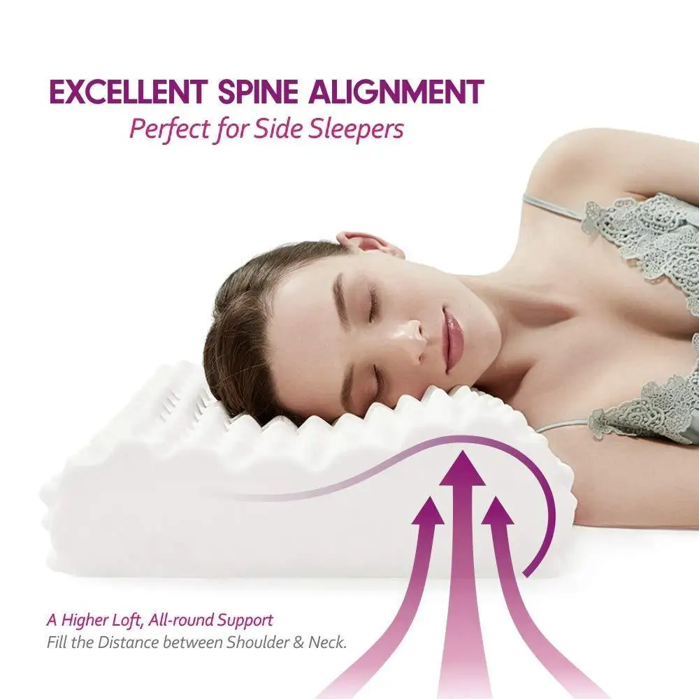 Thailand Natural Massage Latex Pillow Student Adult High and Low Pillow Massage Granule Pillow Protect Cervical 4