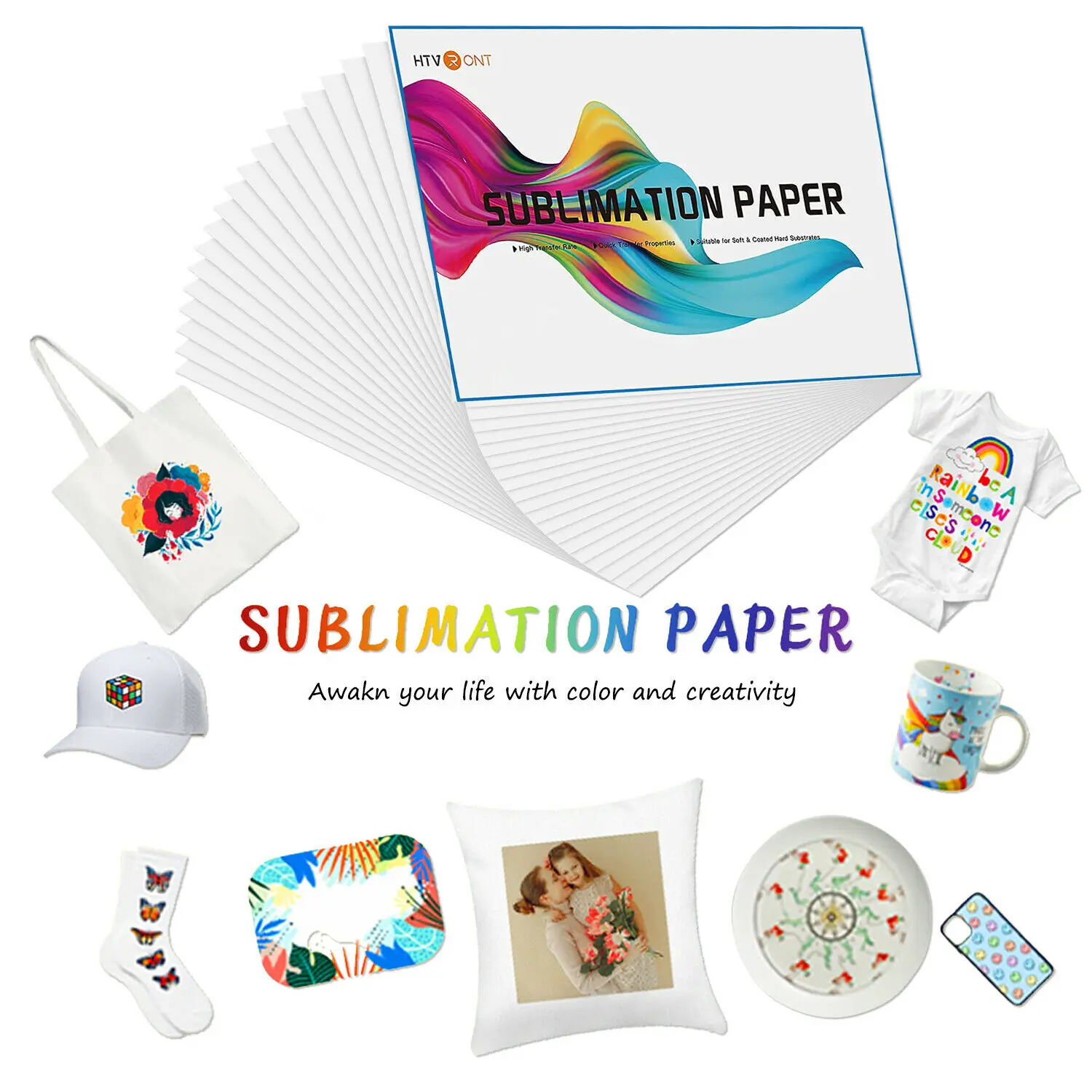  HTVRONT Sublimation Paper Sublimation Vinyl Set - 8.5