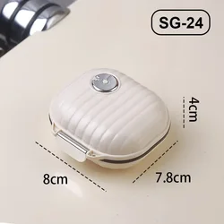 Compact Travel Pill Organizer with 7 Compartments (Square)