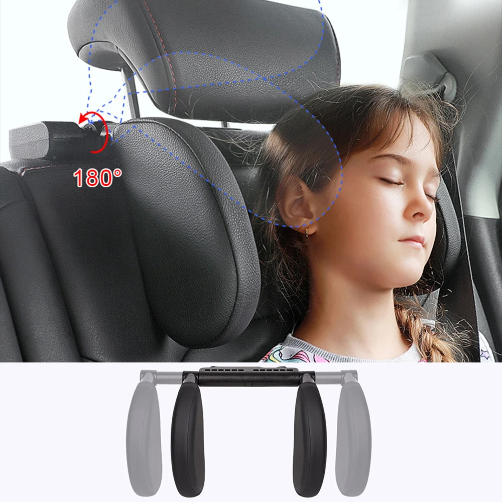 Car Neck Pillow Adjustable Auto Seat Headrest Hook Pillow For Driver Seat Children Side Head Neck Rest Support