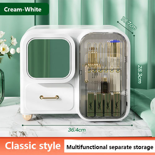 cosmetic storage box large capacity skin care dressing table high-definition cosmetic mirror dust-proof storage box