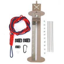 

Paracord Bracelet Kit and Jig Set Adjustable Steel Frame with Hanks Free Buckles(Rope Random Color) Paracord Jig