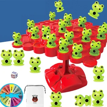 Montessori Math Toy Balancing Board Puzzle For Children Frog Balance Tree Educational Parent-child Interaction Tabletop Game Toy 1