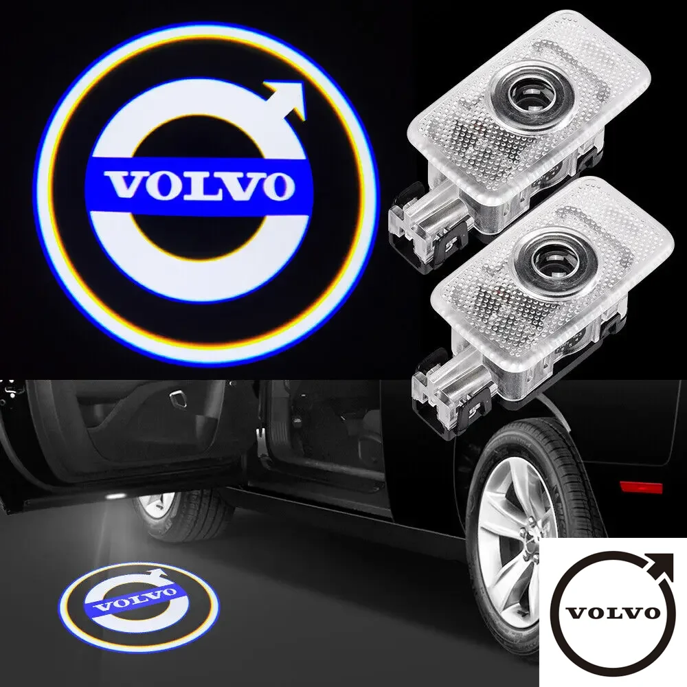 Projecteur Logo Volvo - Lumière De Bienvenue Porte Voiture Pour S90, V90, XC90, XC60, V60, V40, 4PCS, Éclairage LED