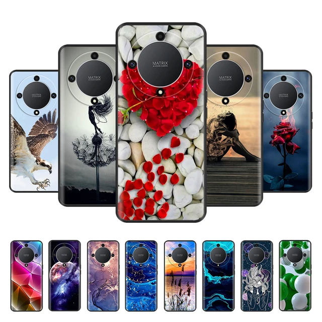 Case For Honor Magic 5 Lite Cover Black Silicone Soft Phone Back Cases for  Honor Magic5 Lite Fundas 5Lite Lovely Printing Fundas