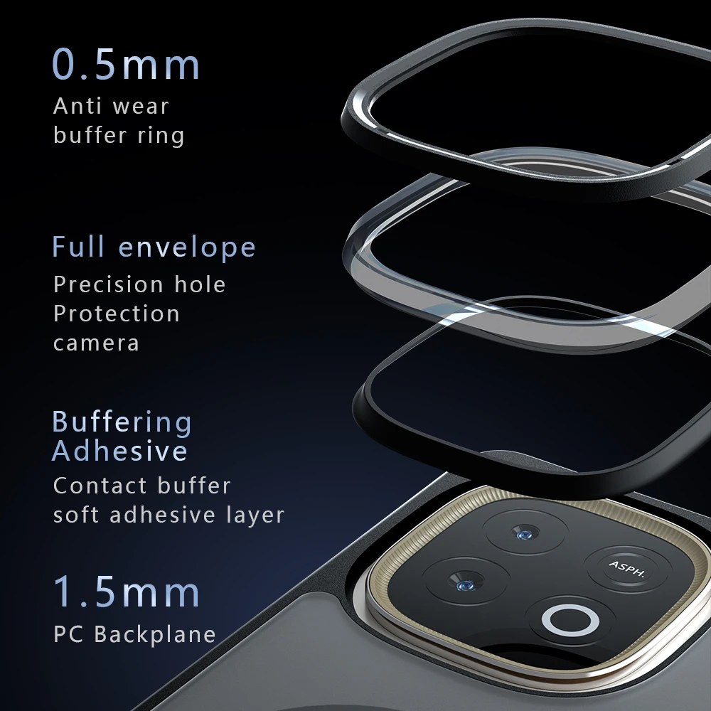 Translucent MagSafe-Compatible Skin Feel Protective Case with Wireless Charging Support