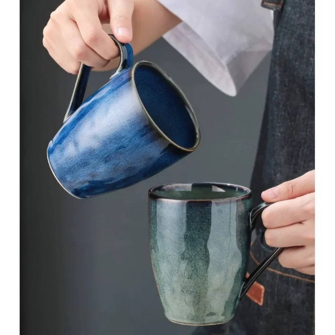 Lot De 4 Tasses En Céramique 250 Ml – Bleu, Rouge, Jaune, Vert, Pois Blancs, Passe Lave-vaisselle Et Micro-ondes - 6