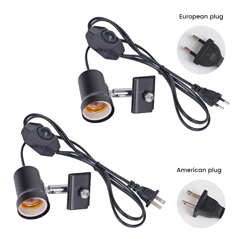 E27 Pet Heating Lamp Holder UVB/UVA Aquarium Lighting Infrared Ceramic Heat Emitter Light Bulb Holder For Reptile Pet Brooder