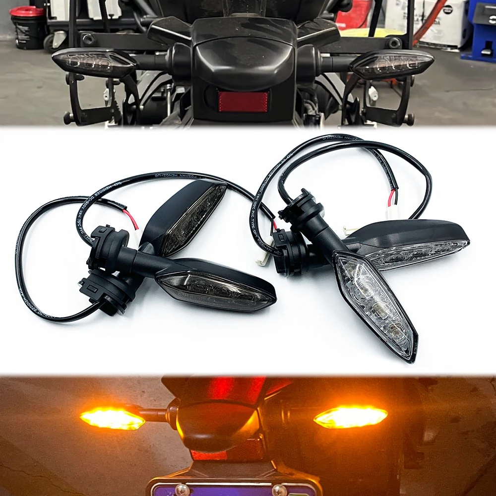 Фото Поворотники светодиодные для мотоцикла, для MT01 MT03 MT07 MT09 MT10 MT15 MT25 YAMAHA Tracer 700 900 FZ250 FZ150I Cafe Racer №2