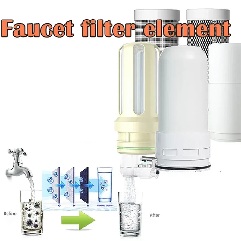 Water Filter Kitchen Faucet Tap Water Purifier Activated Carbon Tap Cleaned Replaced Chlorination Reducing Filter water purifier filter
