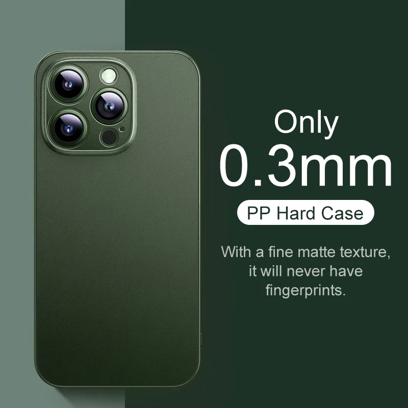 Ultra-Thin Matte Translucent Protective Case - 0.3mm Frosted Hard Cover