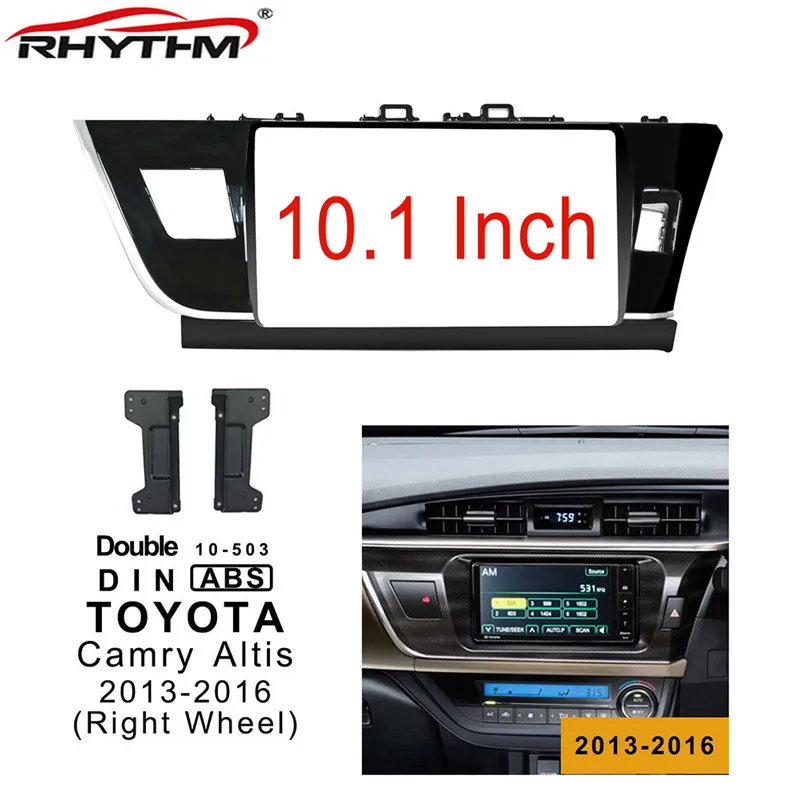 

10,1 дюймовый автомобильный кабель Fascia Canbus для TOYOTA Corolla Altis 2014-2016, правая панель, установка для приборной панели, двойная Din DVD рамка