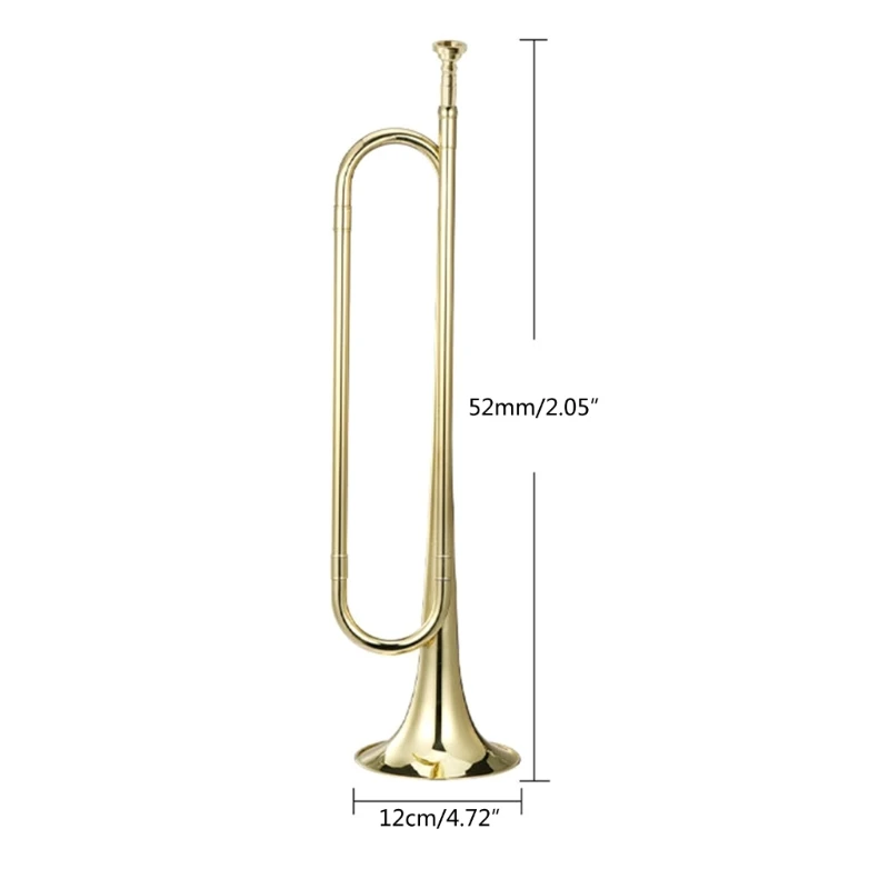 Brass Trumpet School Band Orchestras Kids Bugle with Mouthpiece Musical Instruments Beginners Big Strides Spanish Bugle