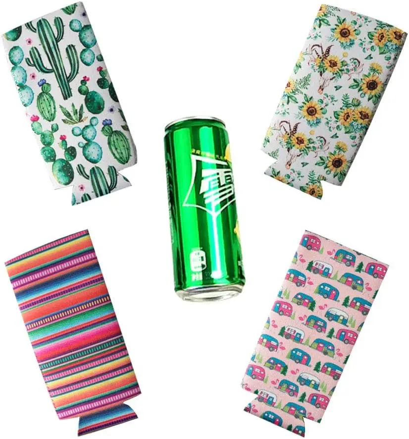 Enfriador de latas delgado de silicona – Coozies en forma de pared de  ladrillo para latas delgadas de 12 onzas de alto, manga delgada para  enfriar