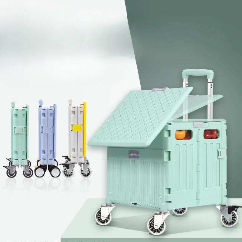 

Luhe grocery shopping cart, small pull cart, light and carryable, folding shopping cart, trolley trailer, small trolley