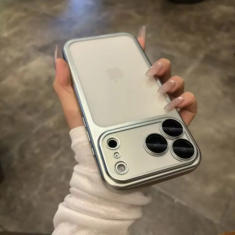 Cosmic Orange Translucent Phone Case with Frosted Bumper and Lens Protection