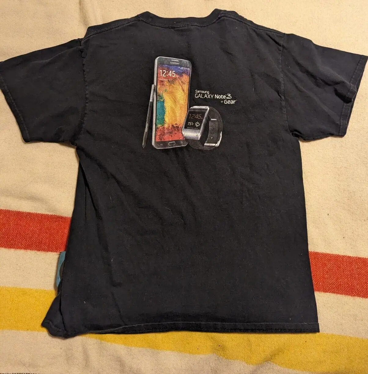 2013 Samsung Galaxy Note 3 + Gear Smart Watch Phone Android Promo T-Shirt L