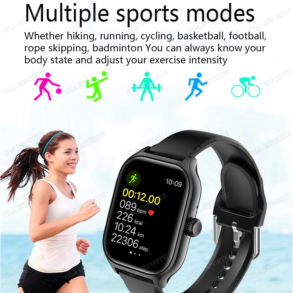 2025 New Smart Watch Women Men Android IOS Phone Bluetooth Call Blood Oxygen Blood Pressure Monitor smartwatch For Android IOS